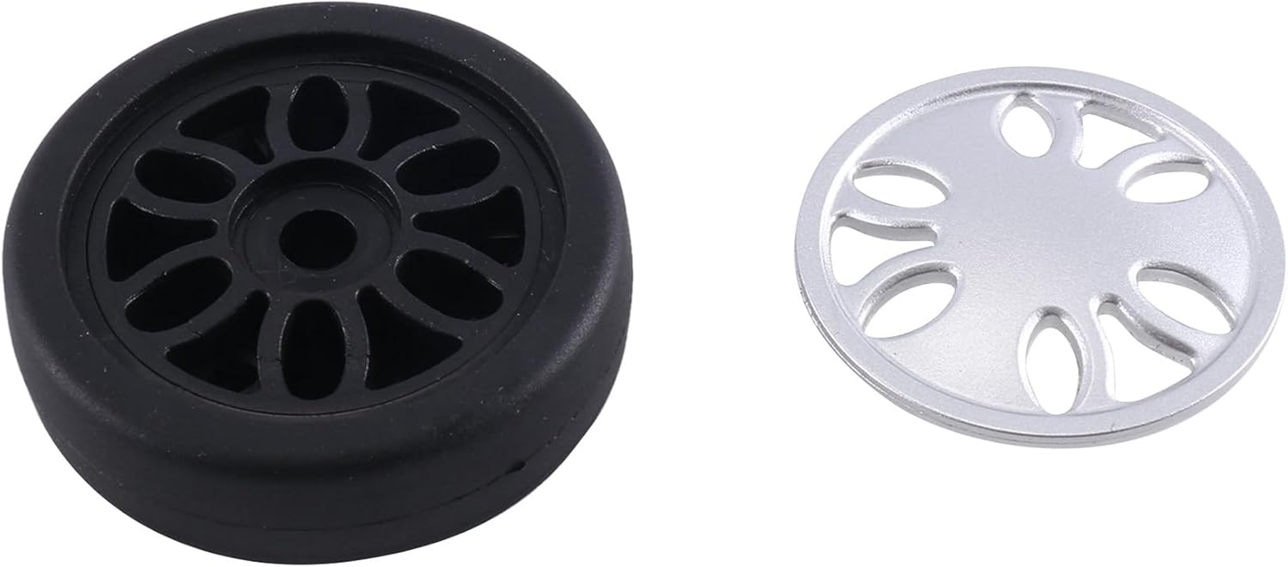 M6 50Mmx12Mm Luggage Suitcase Replacement Wheels Wear PU Caster Deluxe Repair Tool 2 Pair image number 1