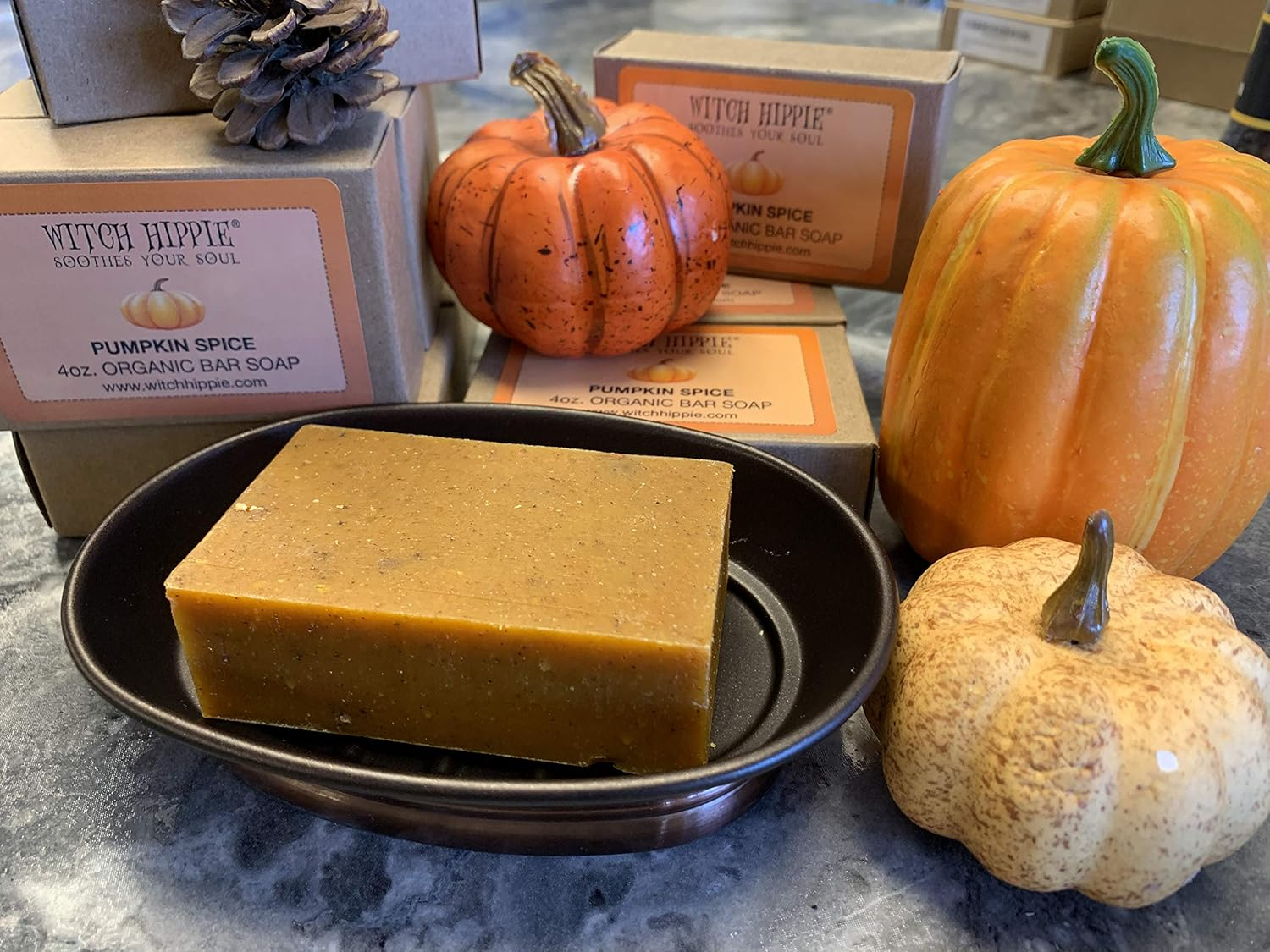 Pumpkin Spice 4Oz Orgainic Bar Soap 2 Pack by Witch Hippie
