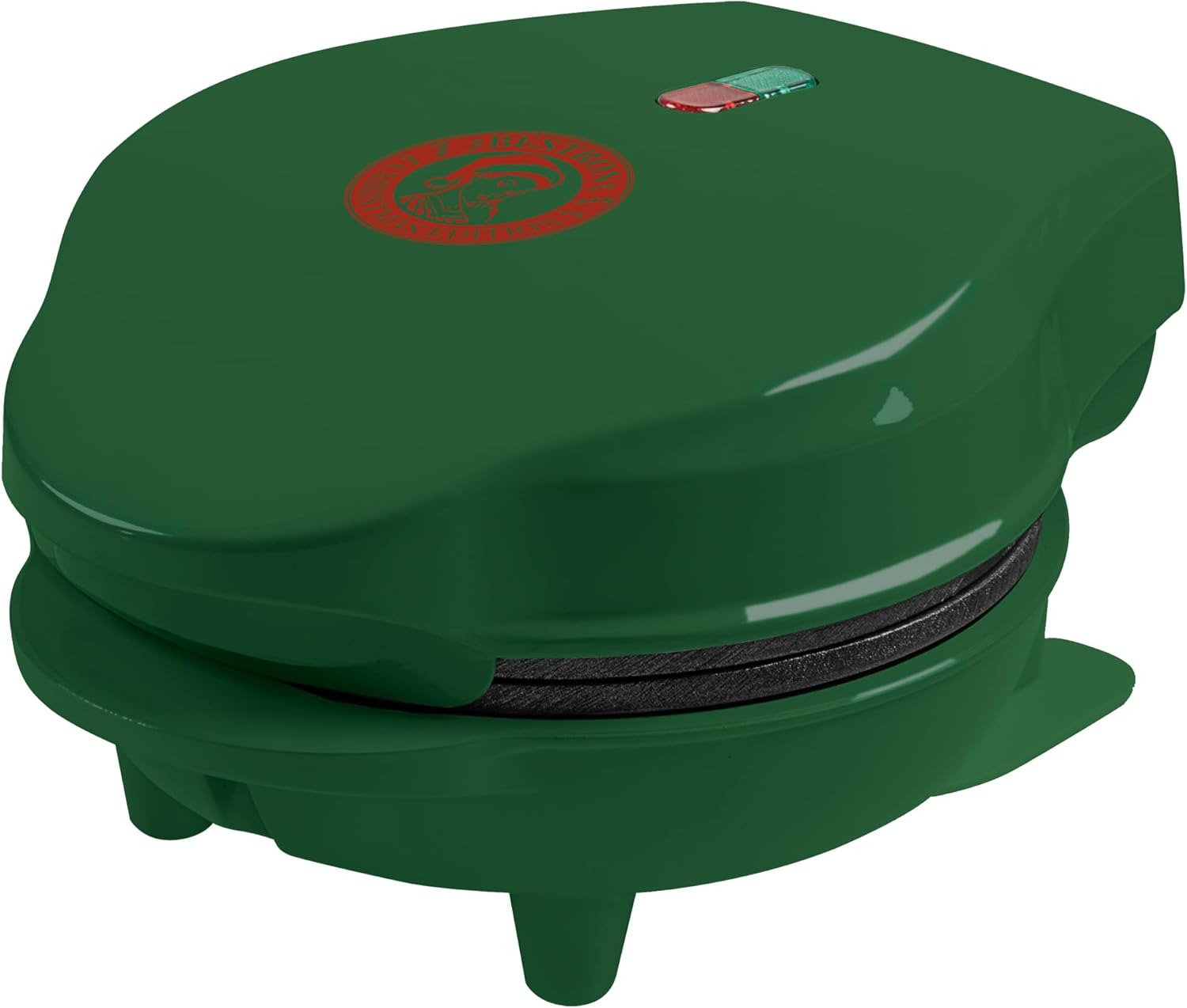 Bestron Mini Waffle Maker in Christmas Edition, Waffle Maker with Non-Stick Coating, Waffle Maker Ideal for Christmas, Parties or as a Gift, Waffle Size: 10 Cm, Colour: Matte Green - Matte Green image number 3