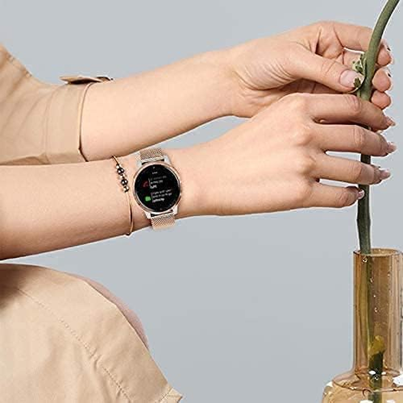 SENLY Compatible with Garmin Venu 2S/ Vivomove 3S/ Vivoactive 4S Band, 18Mm Metal Stainless Steel Adjustable Replace Replacement Bands Fitness Strap for Garmin Venu 2S/Garmin Vivomove 3S image number 6