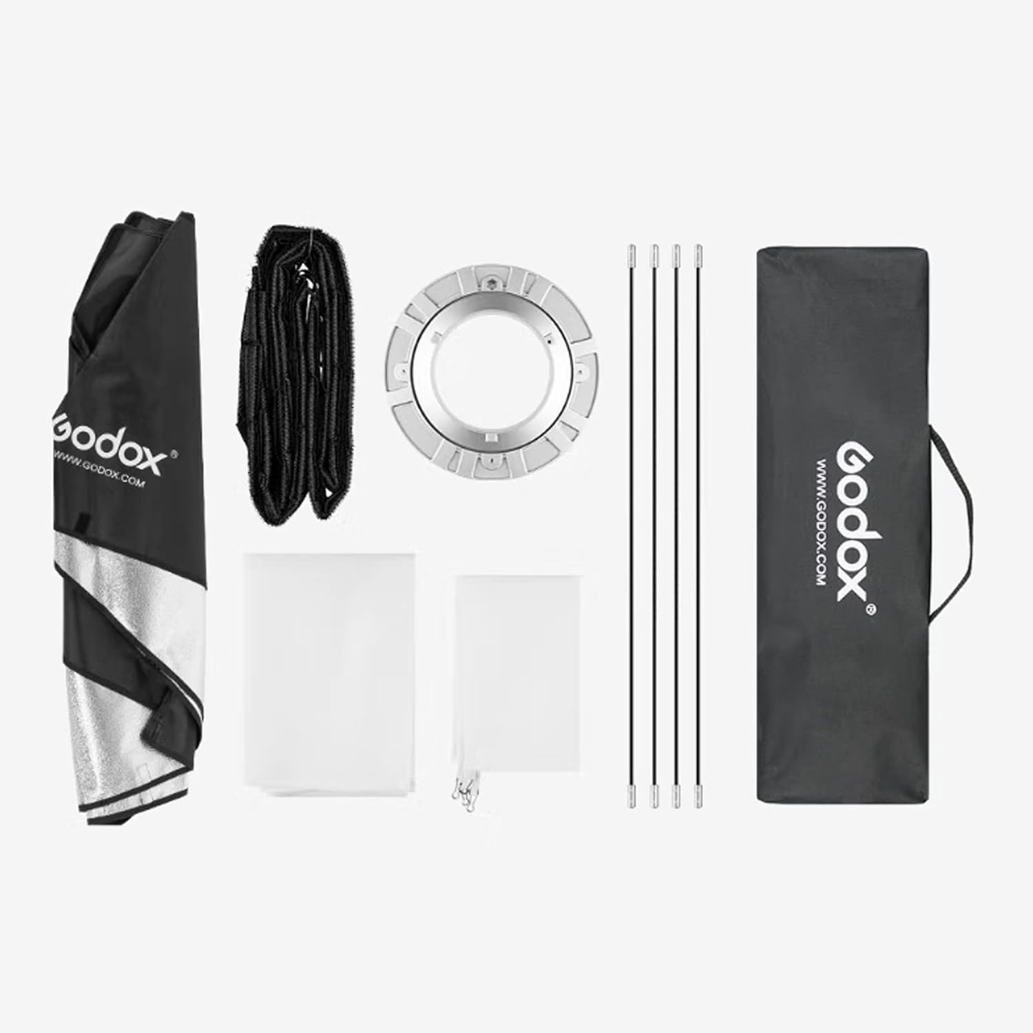 Godox Strip Softbox 35 X 160Cm Honeycomb Grid Softbox & Bowens Mount Speedring Bowens Mount for Studio Strobe Flash Light Speedlight Speedlite (2PCS) image number 6