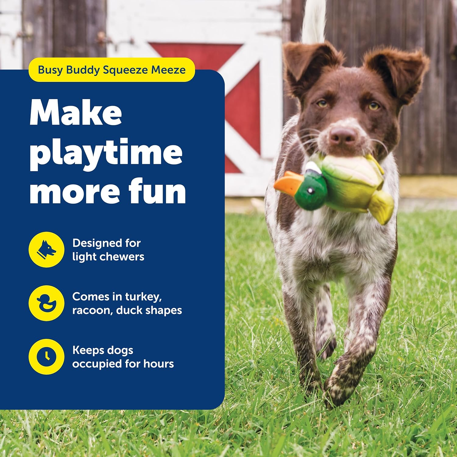 Petsafe Sportsmen Latex Squeeze Meeze Duck, Fun Squeeze Dog Toy with Squeaker image number 3