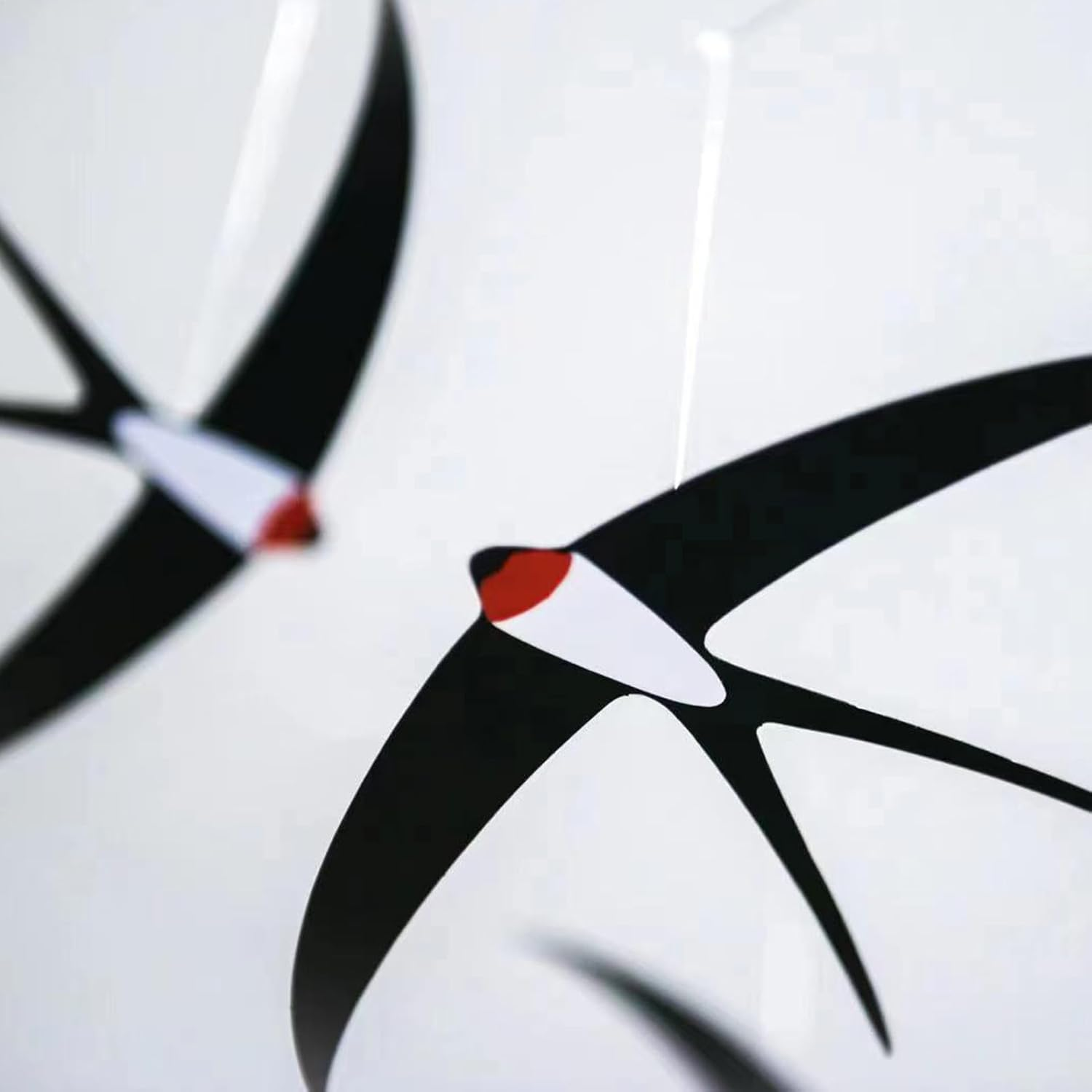 Flying Bird Mobile - 5Pcs Swallow Wind Chime, Handmade Ceiling Decoration | Bird Spinner Ornament, Hanging Kinetic Sculpture, Home Decoration for Kitchen Room Balcony Bedroom Interior Nutzu