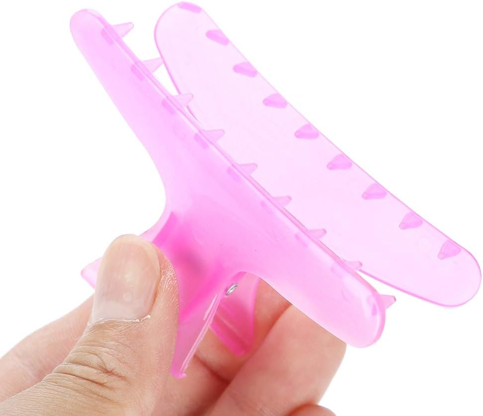 12 Pcs/Set Butterfly Holding Hair Clip, Salon Hair Clip, Hair Section Claw Clips, Hairdressing Tool (Crystal Hair Clip) image number 6