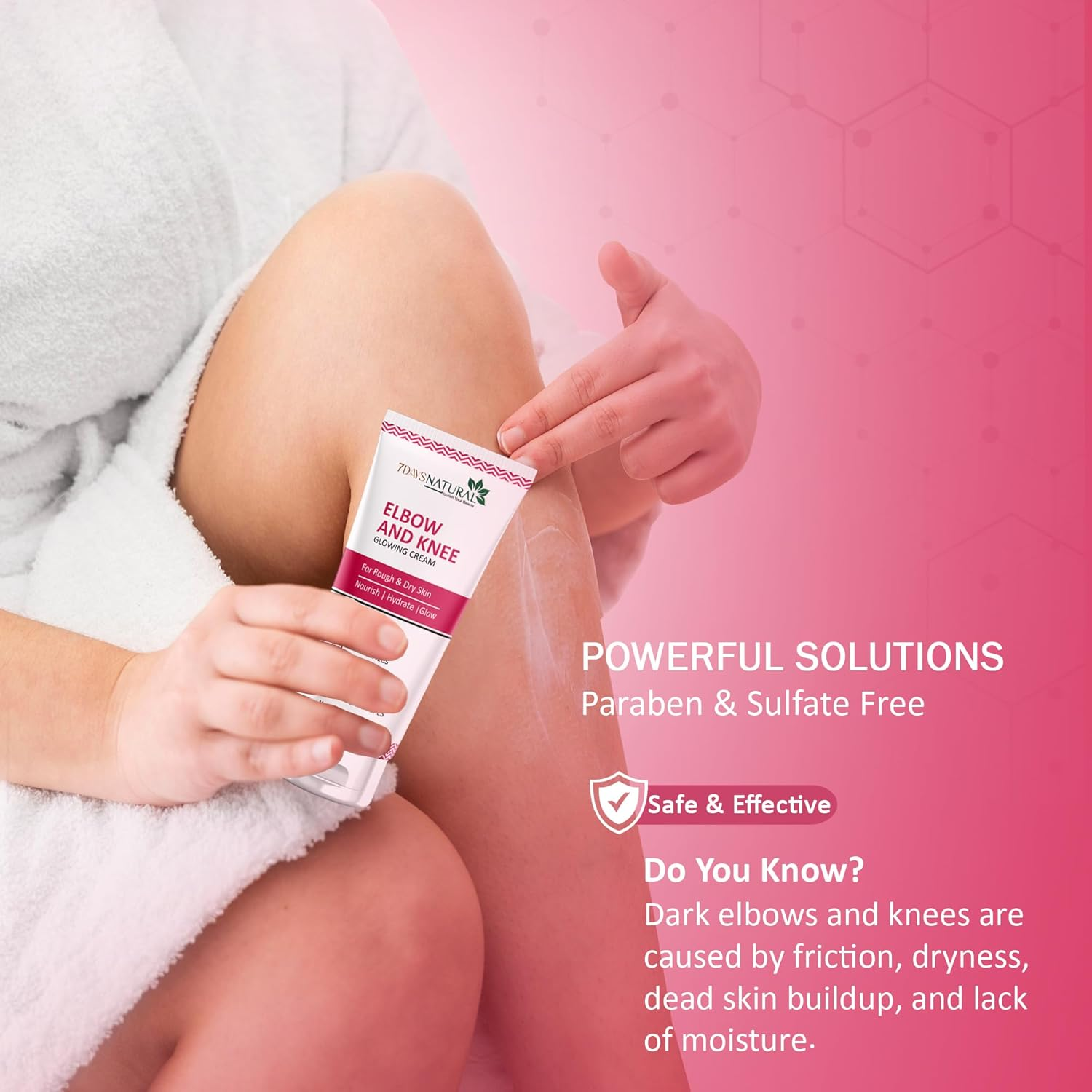 7 DAYS Elbow & Knee Whitening Cream for Men & Women(100 Gm) image number 6