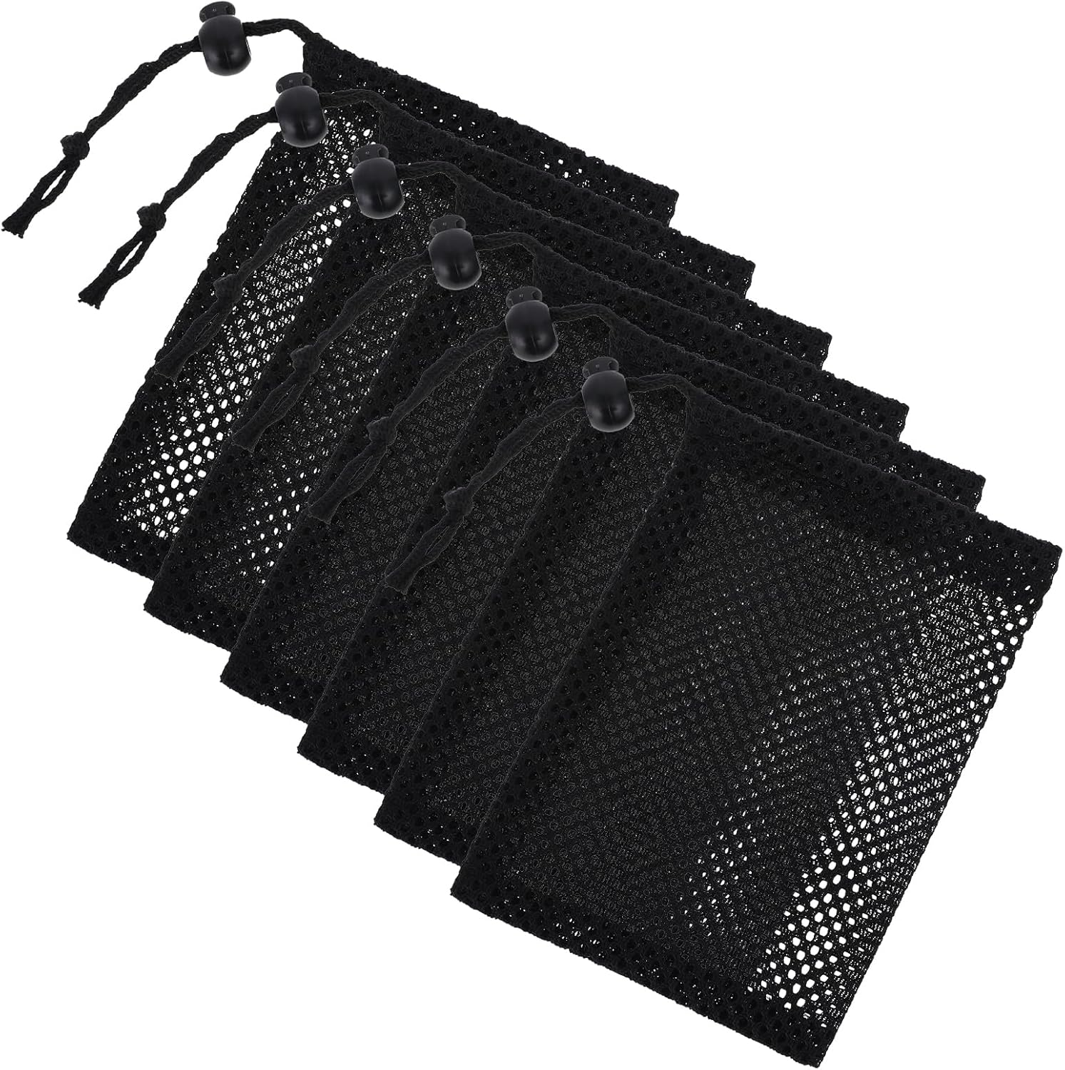 6 Pcs Nylon Storage Mesh Bags, 6 X 4" Mesh Drawstring Bag, Portable Nylon Storage Bags, Small Mesh Bag, Small Travel Stuff Bags image number 1