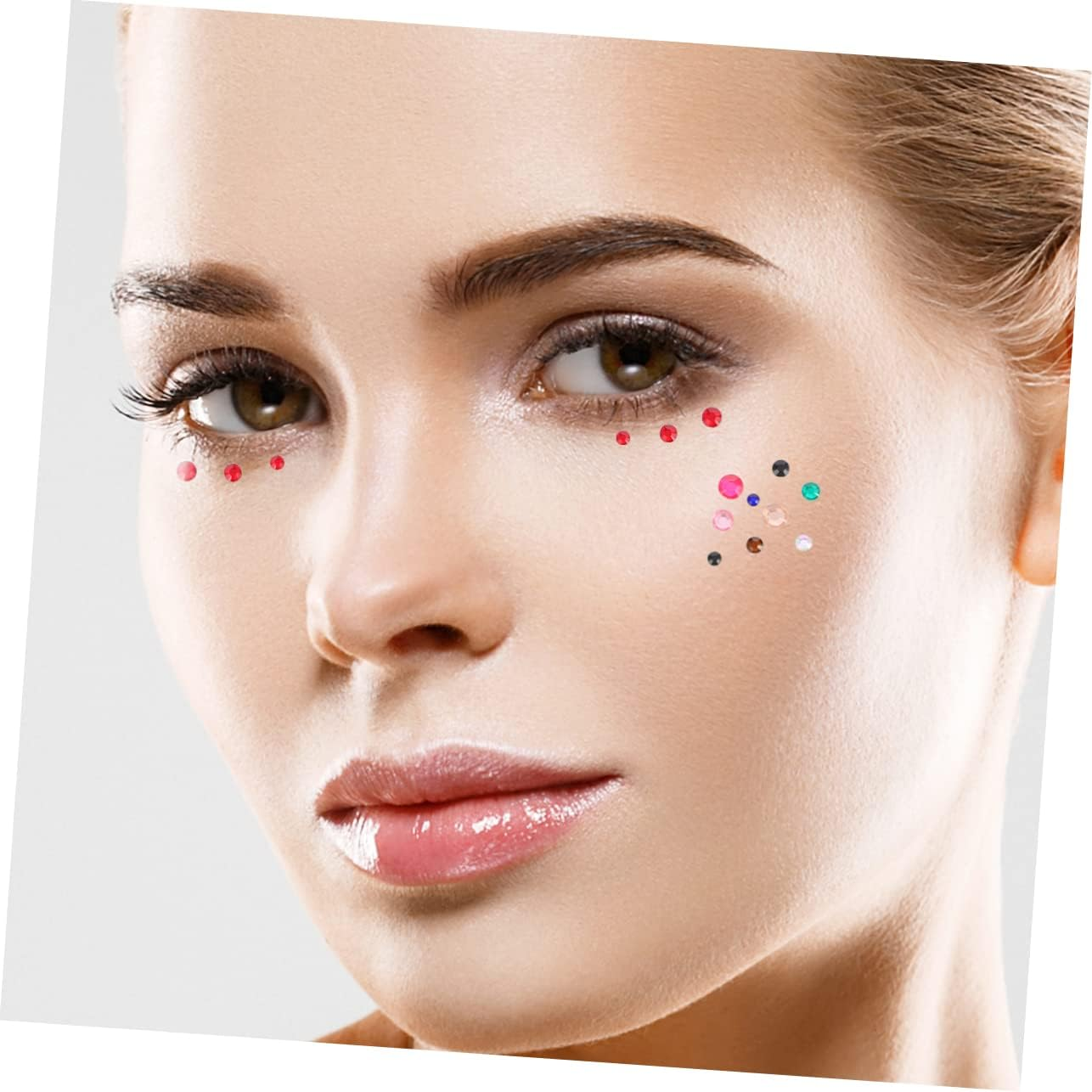 FOYTOKI 15Sheets Nail Glitter Jewelry Stickers Acrylic Shiny Eye Stickers Eye Forehead Face Jewels image number 2