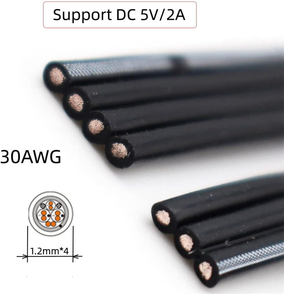 NFHK 13Cm USB 2.0 Type-A Male to Type-A Male Male Data Flat Slim FPC Cable for FPV & Disk & Phone image number 1