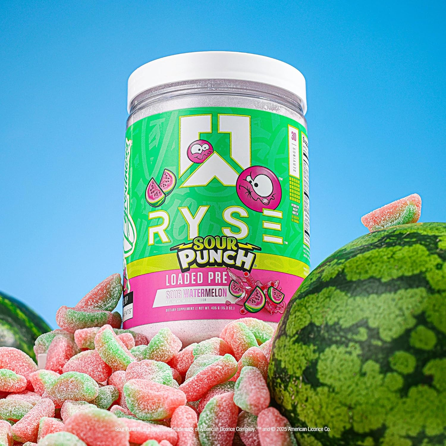 Ryse Loaded Preworkout Powder 435 G, Sour Punch Sour Watermelon, 30 Servings image number 5