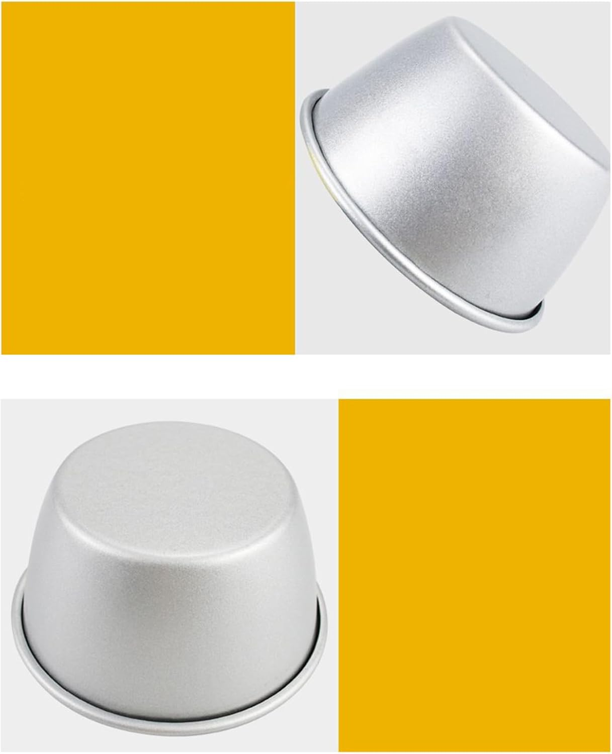 Popover Pans | 5X Muffin Cupcake Pans | round Carbon Steel Bakeware for Egg Tart Popover Flan Souffle Chocoflan Cupcake Dessert image number 6