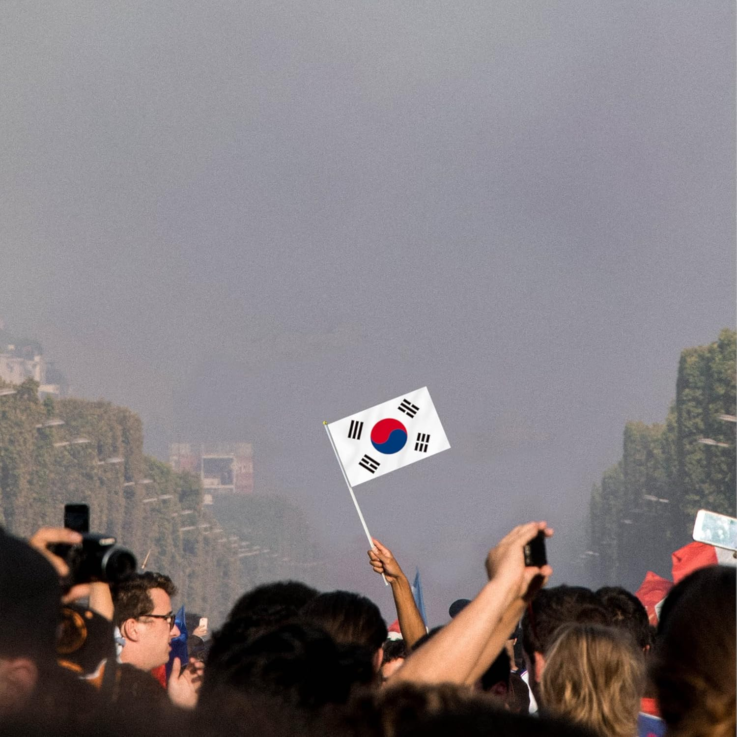 10 PCS Handheld the Republic of Korea Flag,8.5&times;5.5 Inch Hand Held Mini Korean Flags Banner for Indoor Outdoor Parade Waving the Tlag and Shouting image number 4