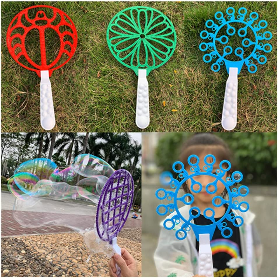 28 Pcs Bubble Wands Set,Large Bubble Wand with Tray, Great for Kids Summer Outdoor Bubble Party Favors(Random Color) image number 3