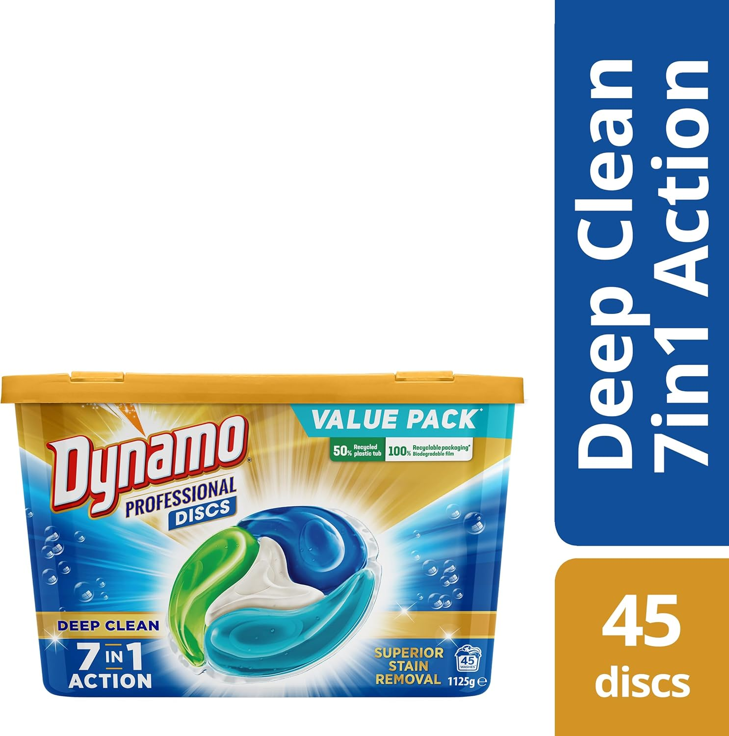 Dynamo Professional 7-In-1 Laundry Detergent 45 Disc Capsules 1125 G image number 1