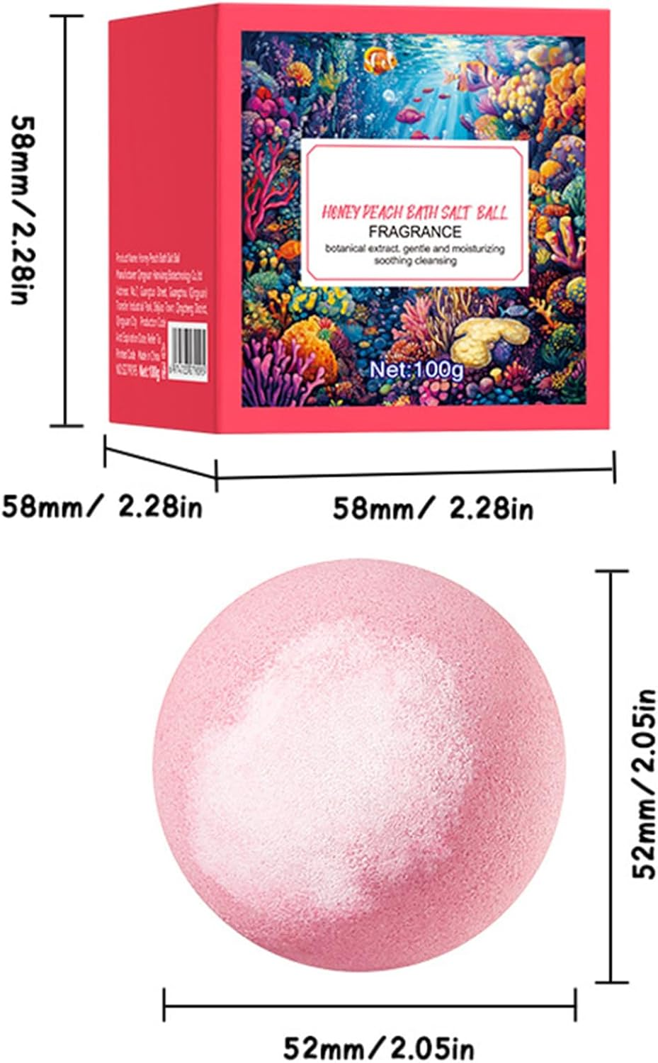Jugaoge 2-Pack Bath Fizzies with Fruit Essence, Moisturizing Bath Bombs for Soft Skin Lavender One Size