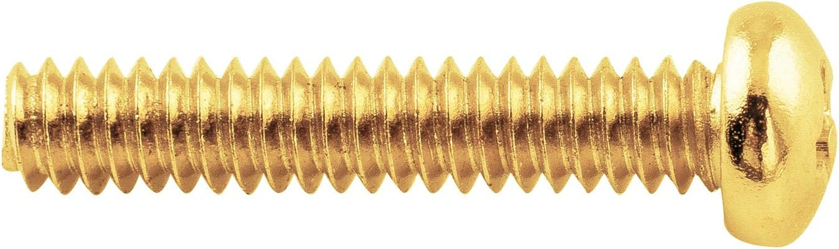 Musiclily Basic 2.8X17Mm Metal Metric Thread Single Coil Pickup Mounting Screws for Strat Stratocaster/Tele Telecaster Electric Guitar, Gold(Set of 20)