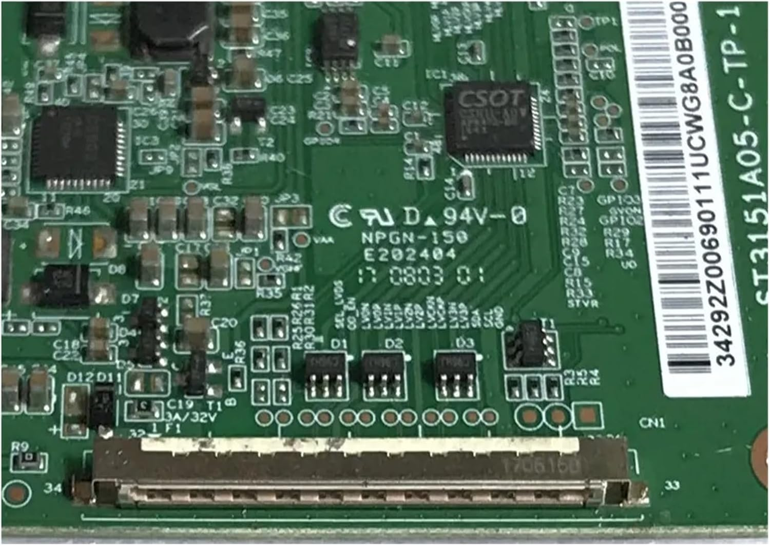 ST3151A05-C-TP-1 for ST3151A05-C-XC-2 T Con Board Display Card for TV T-Con Board Equipment for Business Tcon Board TV Plate image number 3