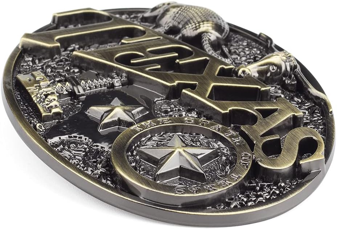 Fomissky Longhorn Texas Belt Buckle Men, Novelty Country Western Cowboy Belt Buckles Big image number 3