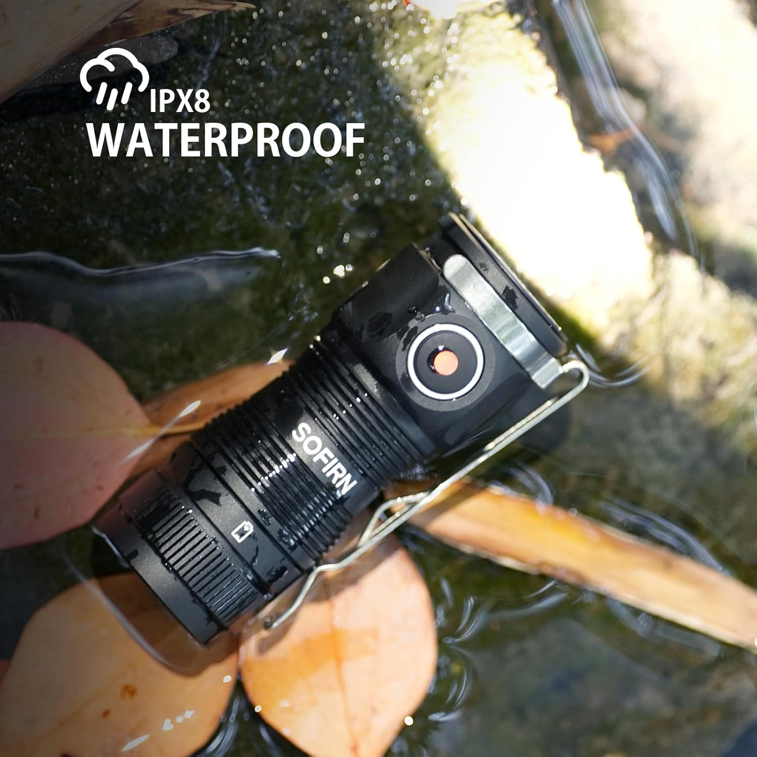 Sofirn SC13A Torch Rechargeable, 1300 Lumens Small Flashlights with Andril 2 UI, Pocket Mini Flash Light for Everyday Carry Camping Hiking image number 3