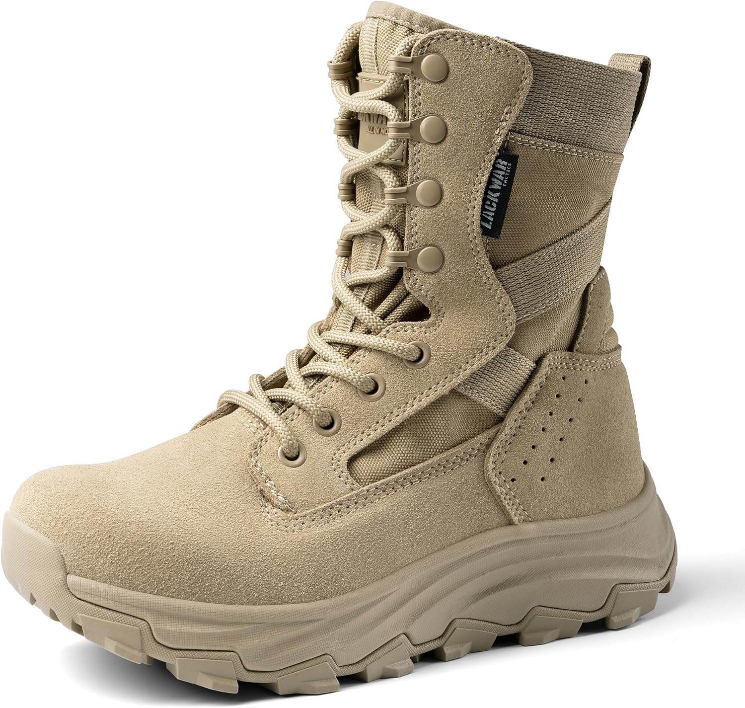 LACKWAR Women'S 8 Inch Hiking Tactical Combat Boot Waterproof Military Work Boots Lightweight Military Boots Non Slip Ankle Support Outdoor Boots for Women