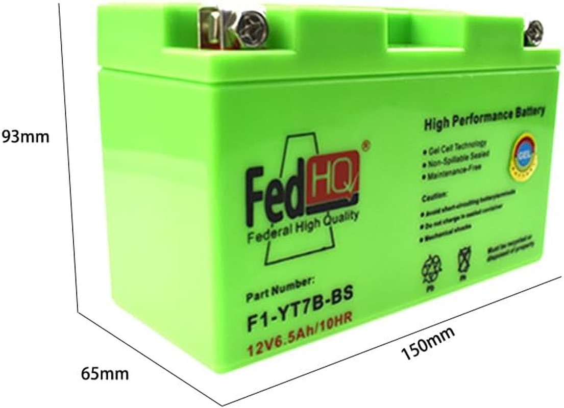 YT7B-BS 12V 6.5Ah Motorcycle GEL Battery Dirt Bike ATV Quad Scooter Motorbike Replace YT7B-4 GT7B-4 UT7B-4 CT7B-BS MB7U image number 5