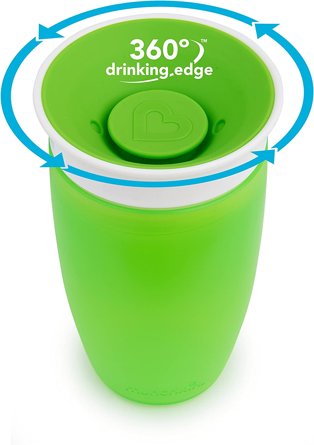 Munchkin Miracle 360 Hydration Set, 2 Pack, 24 Ounce and 10 Ounce, Green and White image number 2