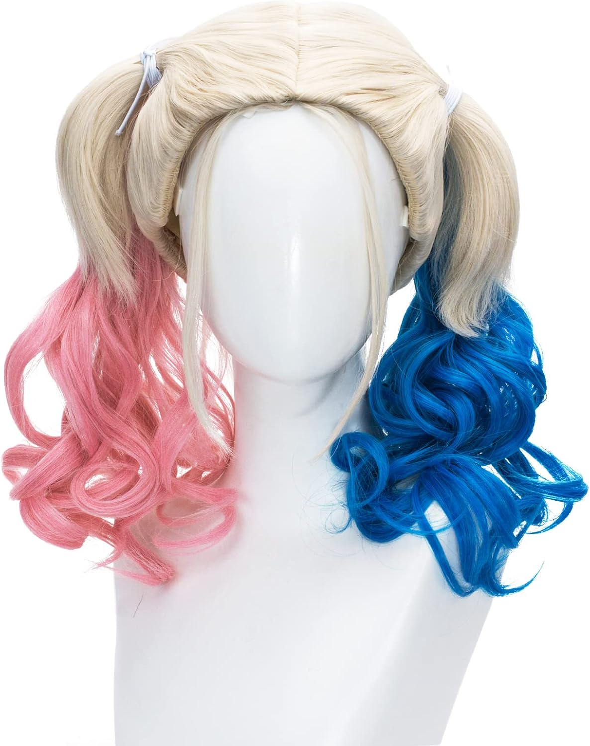 Anime Cosplay Wigs for Women Blond Synthetic Wig with 2 Ponytails Halloween Costume Party Cosplay Wig