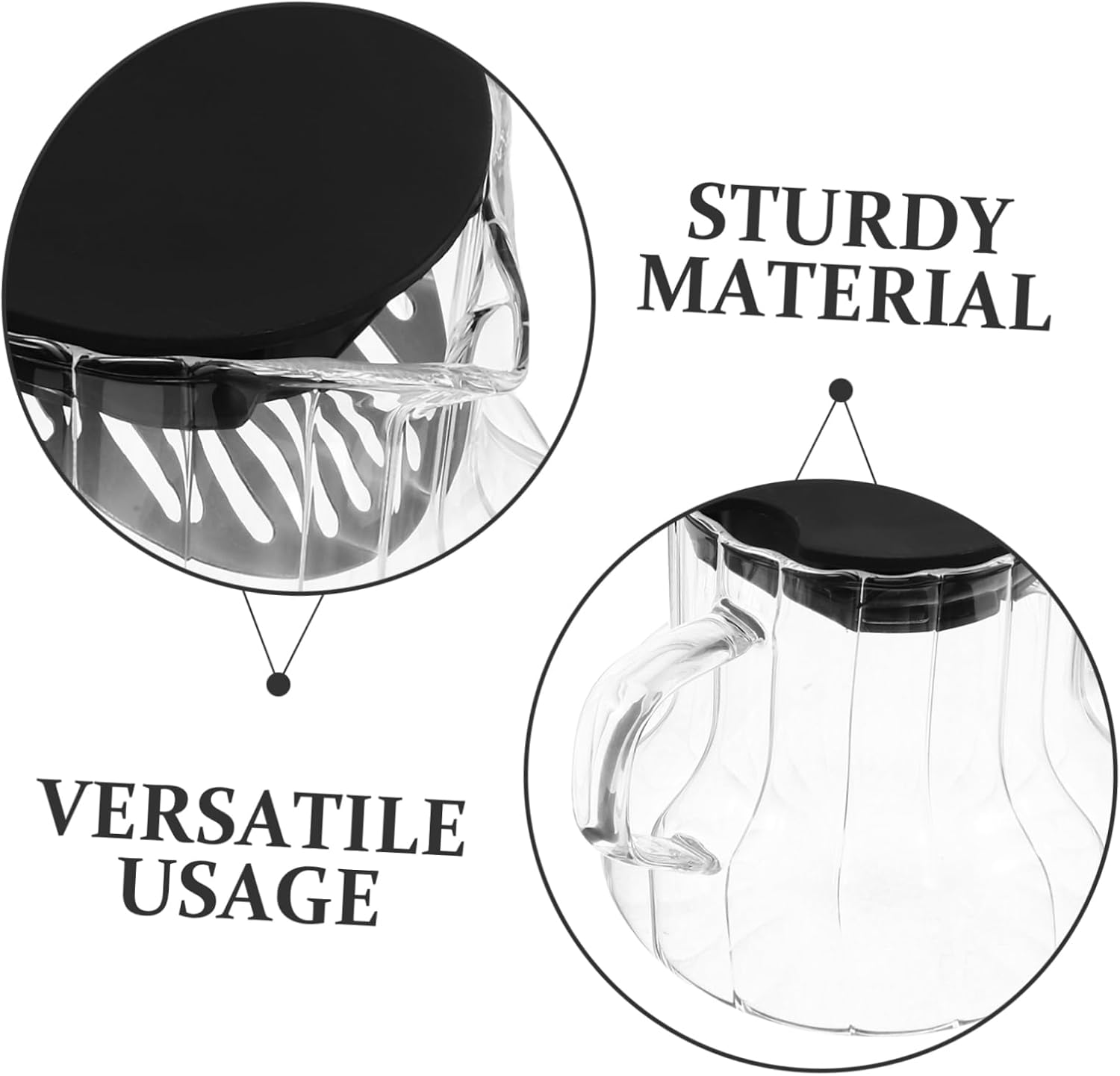 CHICAMPERA Hand Brewed Coffee Glass Pitcher Teapot Espresso Machine Pot Carafe Water Kettle Pot Maker Glass Tea Kettle Steeper Vertical Stripes for Daily Use Special Occasions image number 2