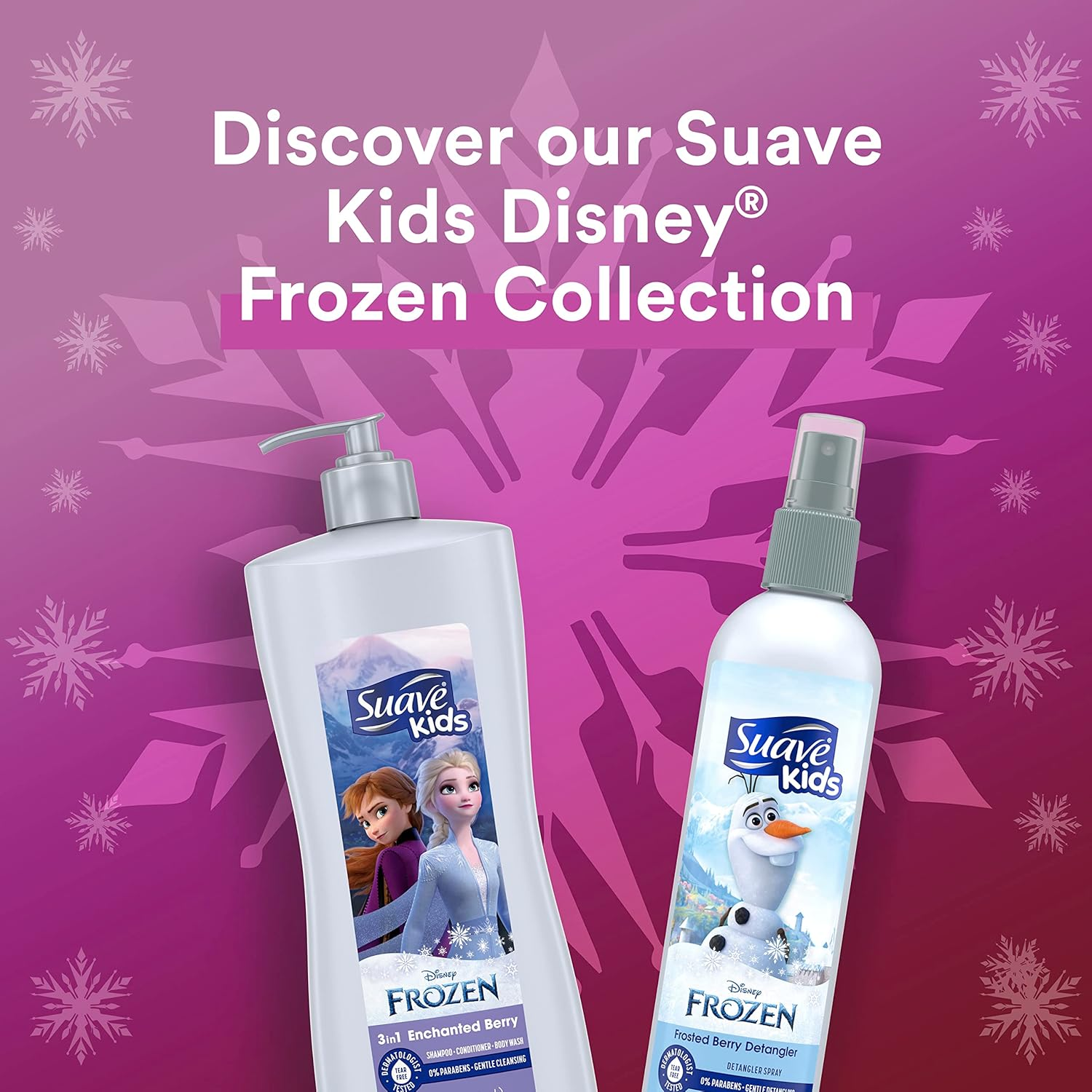 Suave Kids Disney Frozen Detangler Spray Anna Sparkle Berry 10 Ounce (Pack of 6) image number 6