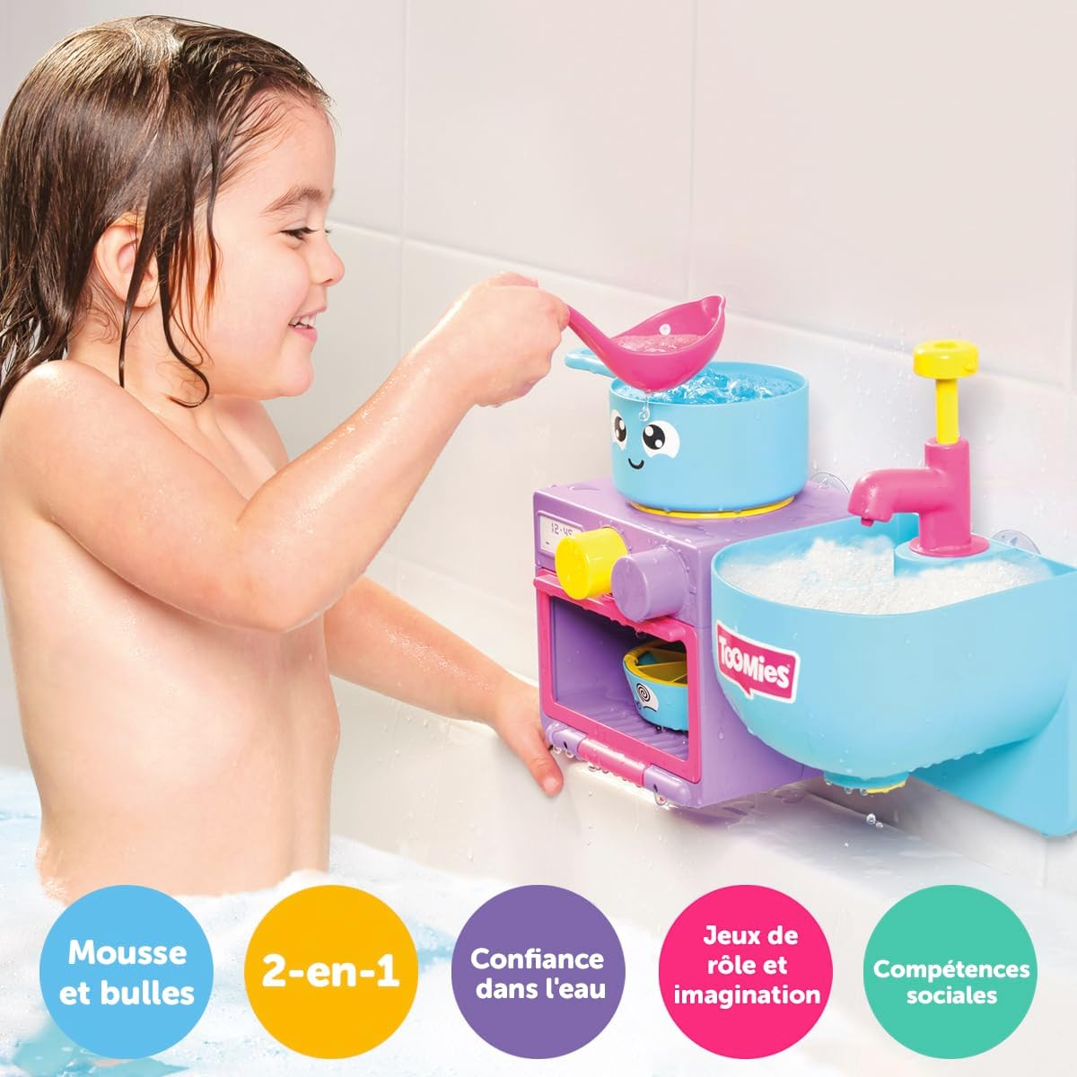Tomy Toomies Bubble and Bake Bathtime Kitchen Toys image number 2