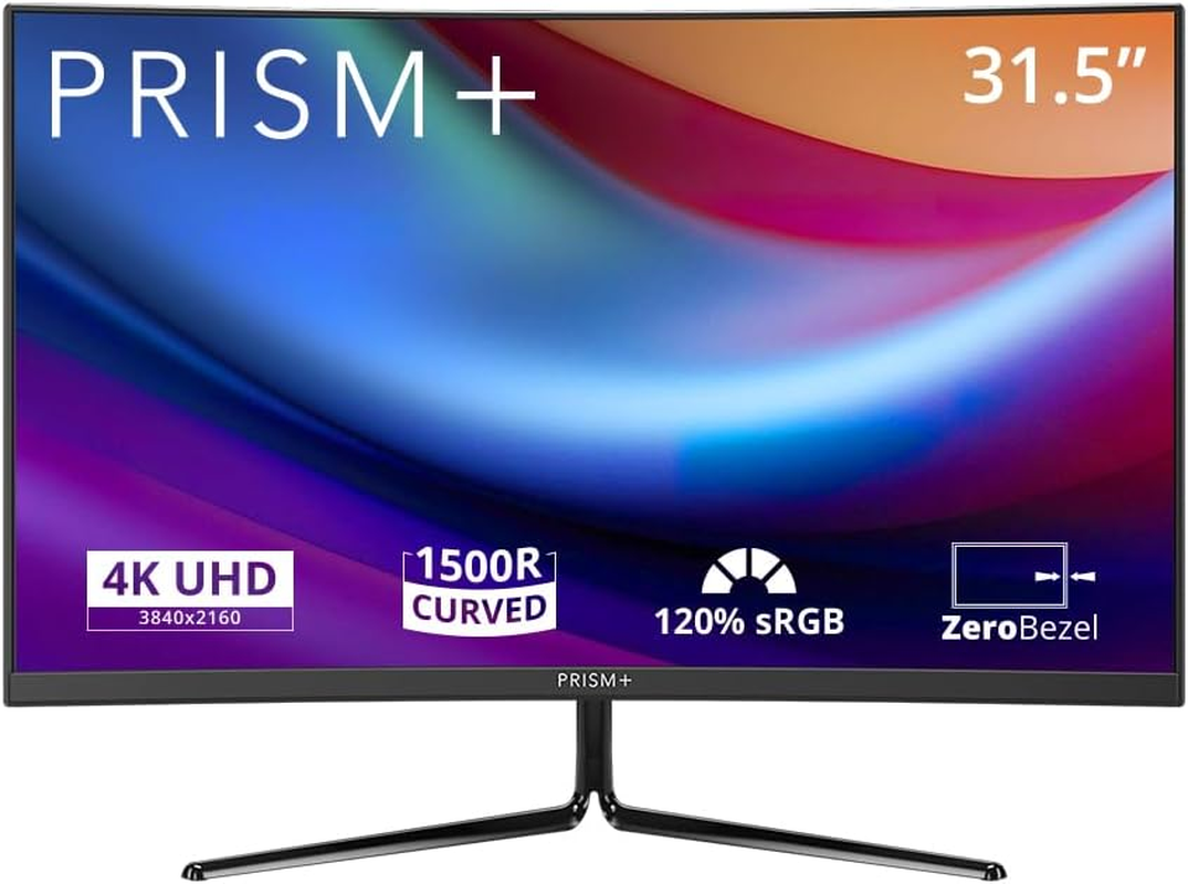 PRISM+ C315 MAX 31.5" Curved Productivity Monitor, 16:9 4K UHD (3840X2160), 60Hz, 6Ms GTG, 1500R Curved, Zerobezel, Eye Care Technology, 3 Yrs Warranty image number 2
