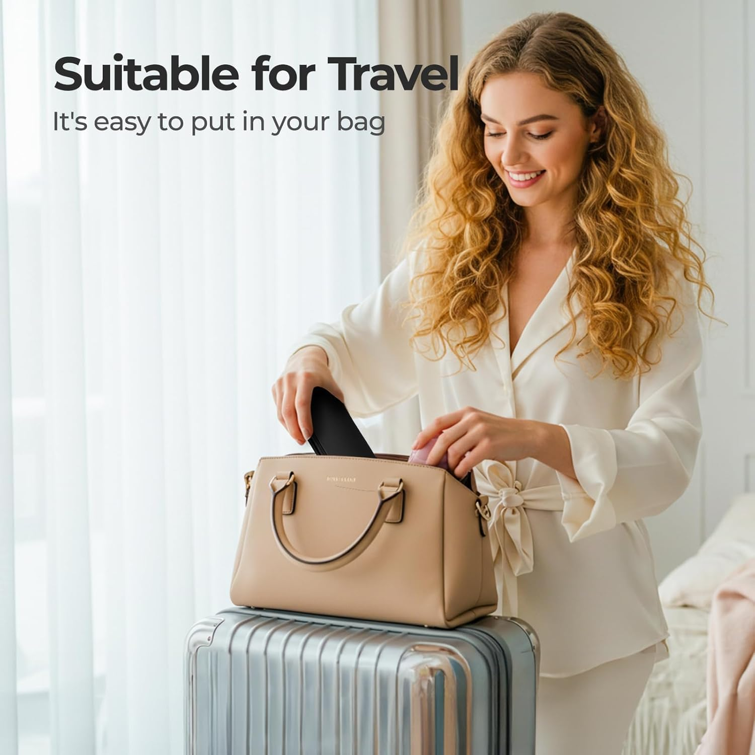 Silicone Makeup Brush Holder, Stand-Up Travel Pouch with Zipper, 1 Piece image number 5