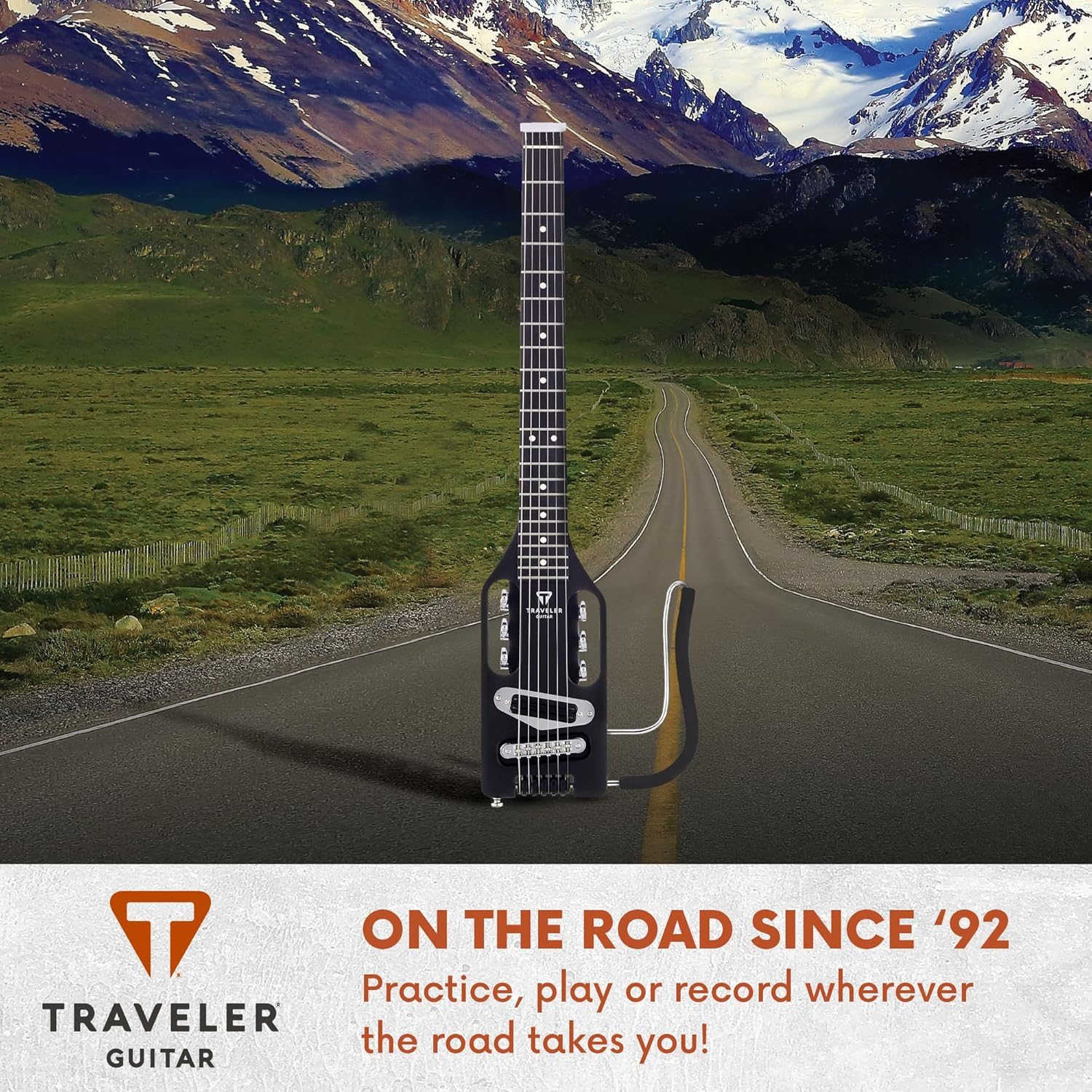 Traveler Guitar Ultra-Light 6-String Right-Handed Electric Travel Guitar, Matte Black image number 7