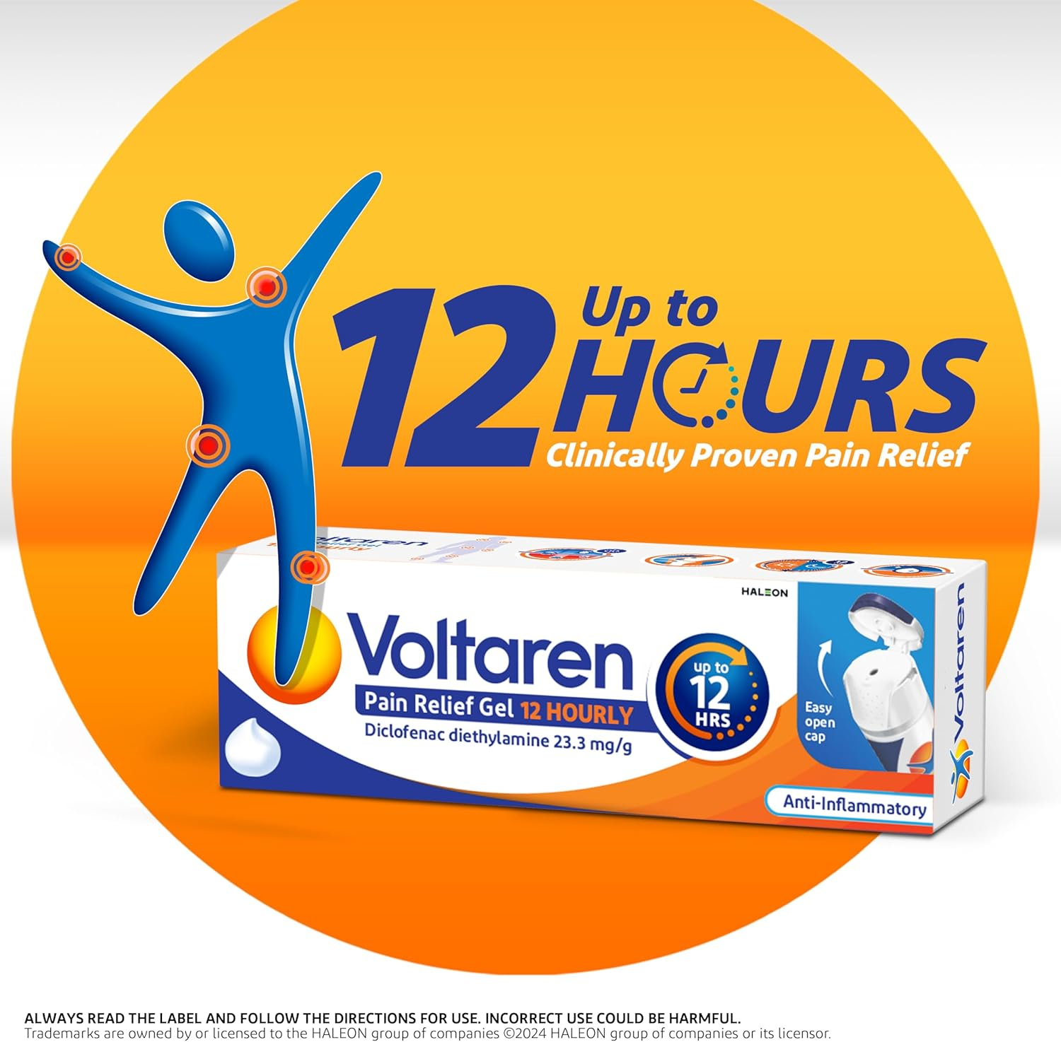 Voltaren 12 Hourly Pain Relief Gel 30 G image number 4