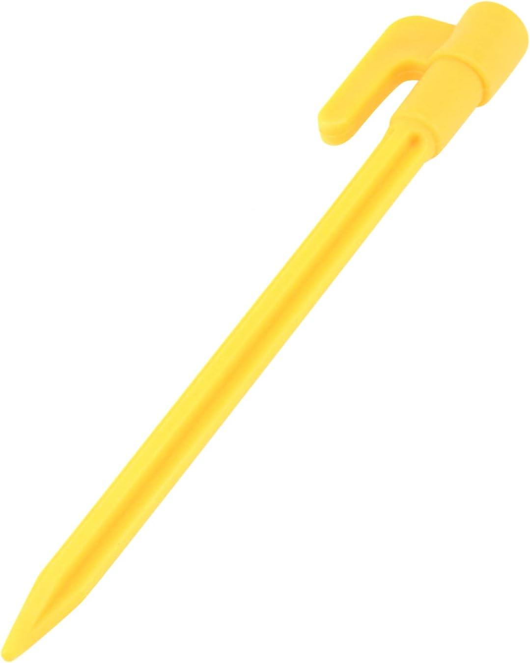 Pastlla 20Pcs Heavy Duty Plastic Landscape Edging Stakes Plant Support Lawn Stake Durable Tent Pegs Spike Hook for Outdoor Activities Garden Camping Yellow - Yellow image number 3