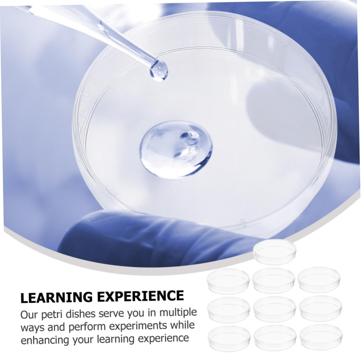 STOBOK 10 Pack Polycarbonate Autoclavable Lab Petri Dishes Culture Plates Agar Tissue Culture Dish for Science Experiments image number 5