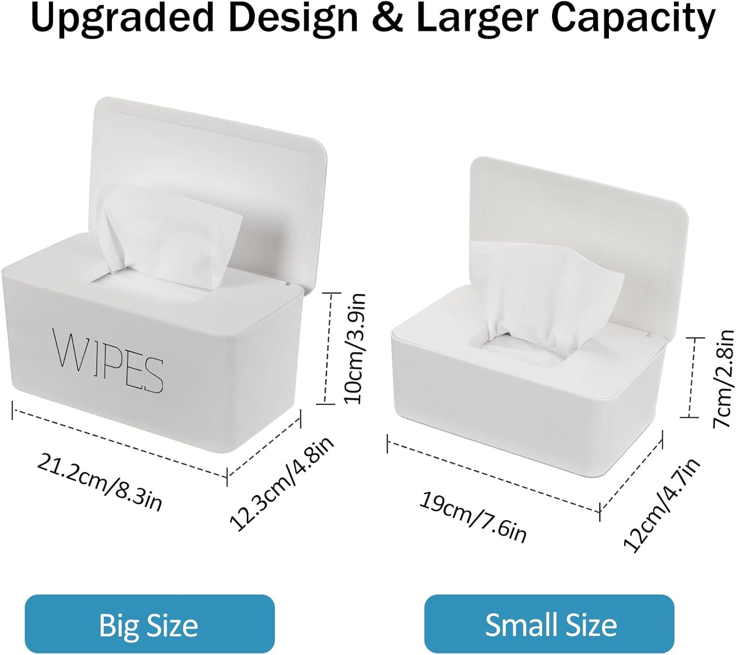 NOVWANG Wipes Dispenser, Large Capacity Baby Wipe Holder(8.3L X 4.9W X 3.9H Inches) Refillable Wipes Container with Sealing Design Baby Wet Wipes Dispenser for Bathroom Home Office Car image number 1