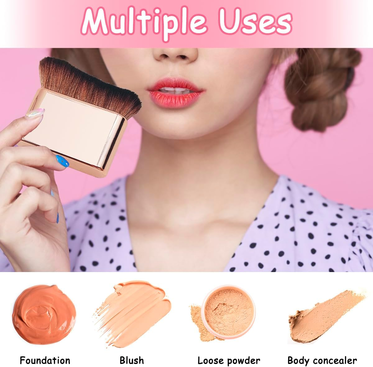 Self Tanning Blend Brush, Sonku Professional Self Tanner, Bronzer Brush Makeup Brush, Face and Body Brush image number 3