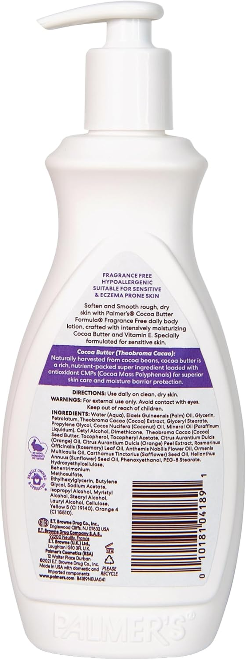 Palmers Cocoa Butter Formula Fragrance Free Body Lotion 400 Ml image number 1