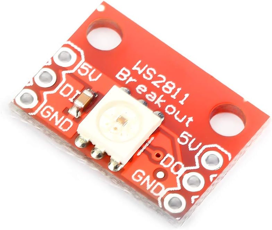 Viagasafamido 5 Pieces LED Breakout Module Board with PIN Header Supports Series Connection High Brightness RGB Color for 5050 LED DIY