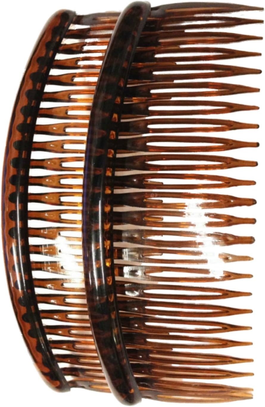 Pritties Accessories Pair of Large Tort Plain Hair Combs Slides 12Cm (4.7")