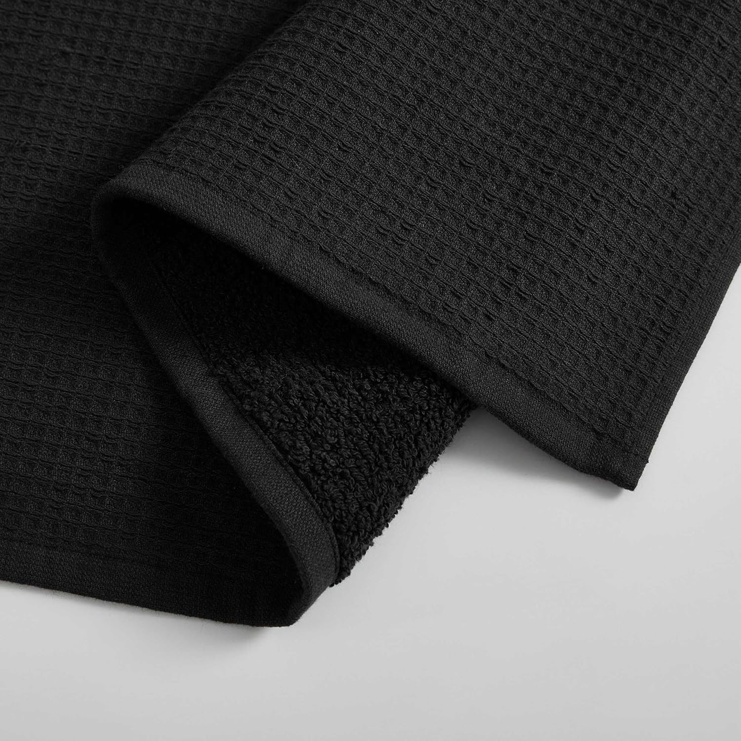 Calvin Klein - Towel Set, Soft & Absorbent Cotton Towels, Modern Bathroom Decor (Eternity Solid Black, 3-Piece)