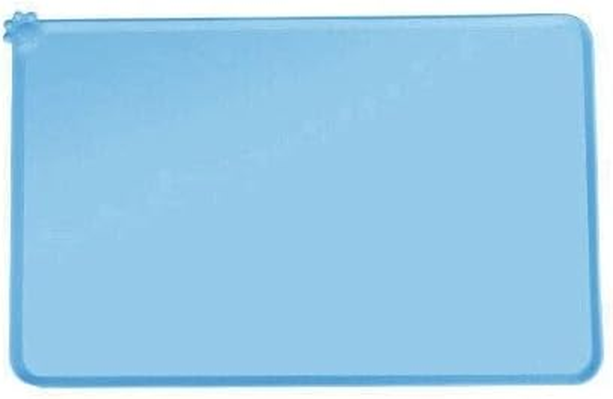 Qttie Silicone Feeding Food Mat for Dog Cat Placemat Pet Dish Bowl Easy Clean- Non-Skid, Spill-Proof Placemat, Durable & Foldable, 48X28Cm
