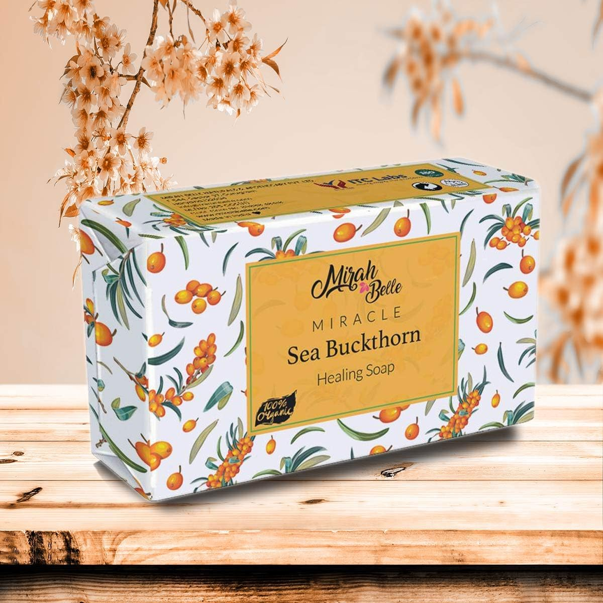Mirah Belle - Organic Sea Buckthorn Soap Bar - (Pack of 6-125 Gm) - Dry Skin - Handmade, Natural, Vegan and Cruelty Free - 750 Gm image number 3