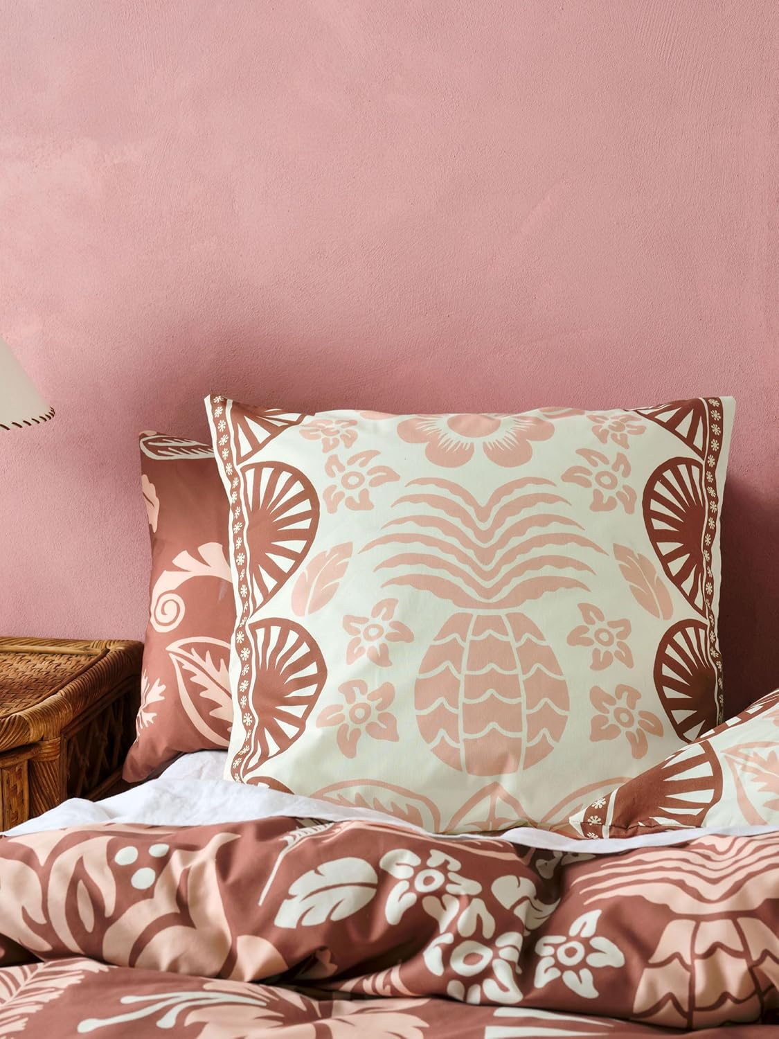 Linen House Messina European Pillowcase, Pink Clay, 65 X 65 Cm image number 1