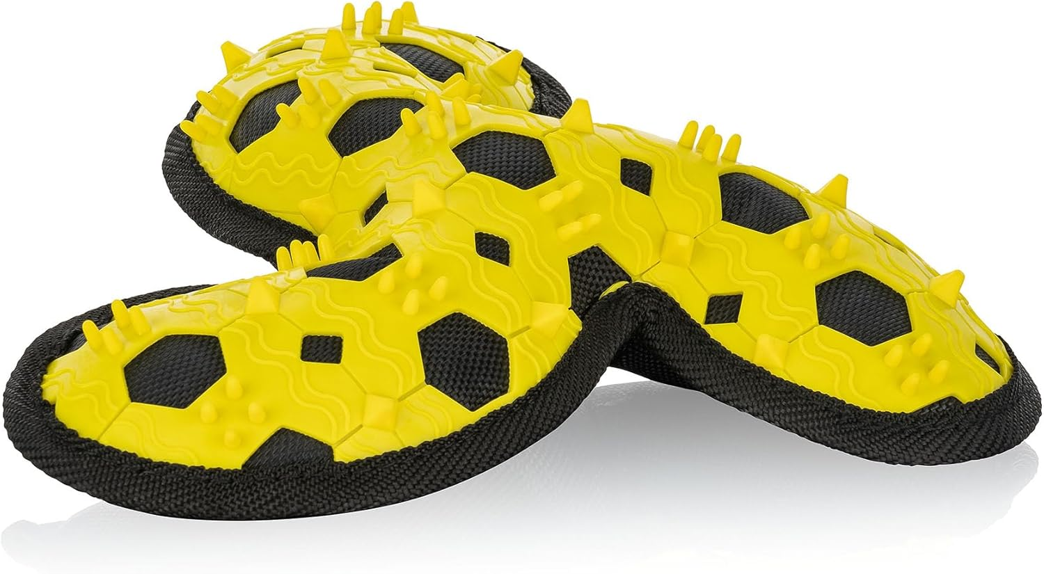 Knuffelwuff Tri Flyer Yellow Dog Toy Made of Rubber and Fabric - Grippy, Tooth-Friendly and Strengthening Binding - Ideal for Play and Conditioning Training for All Large and Small Dogs Bpa-Free image number 2