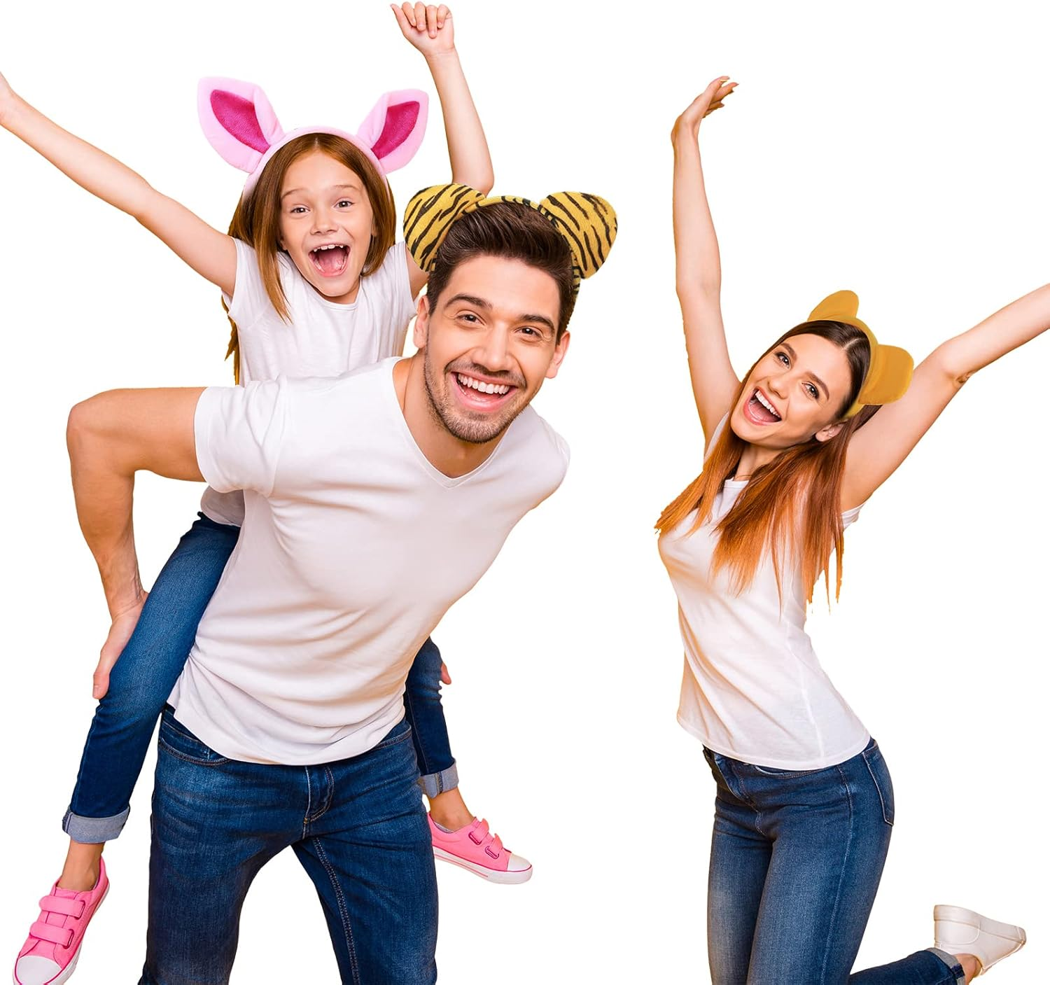 Cindeer 3 Pcs Zoo Animal Ear Costume Headband Jungle Safari Plush Ear Hair Hoop for Adult Animal Party Cosplay Prop image number 5