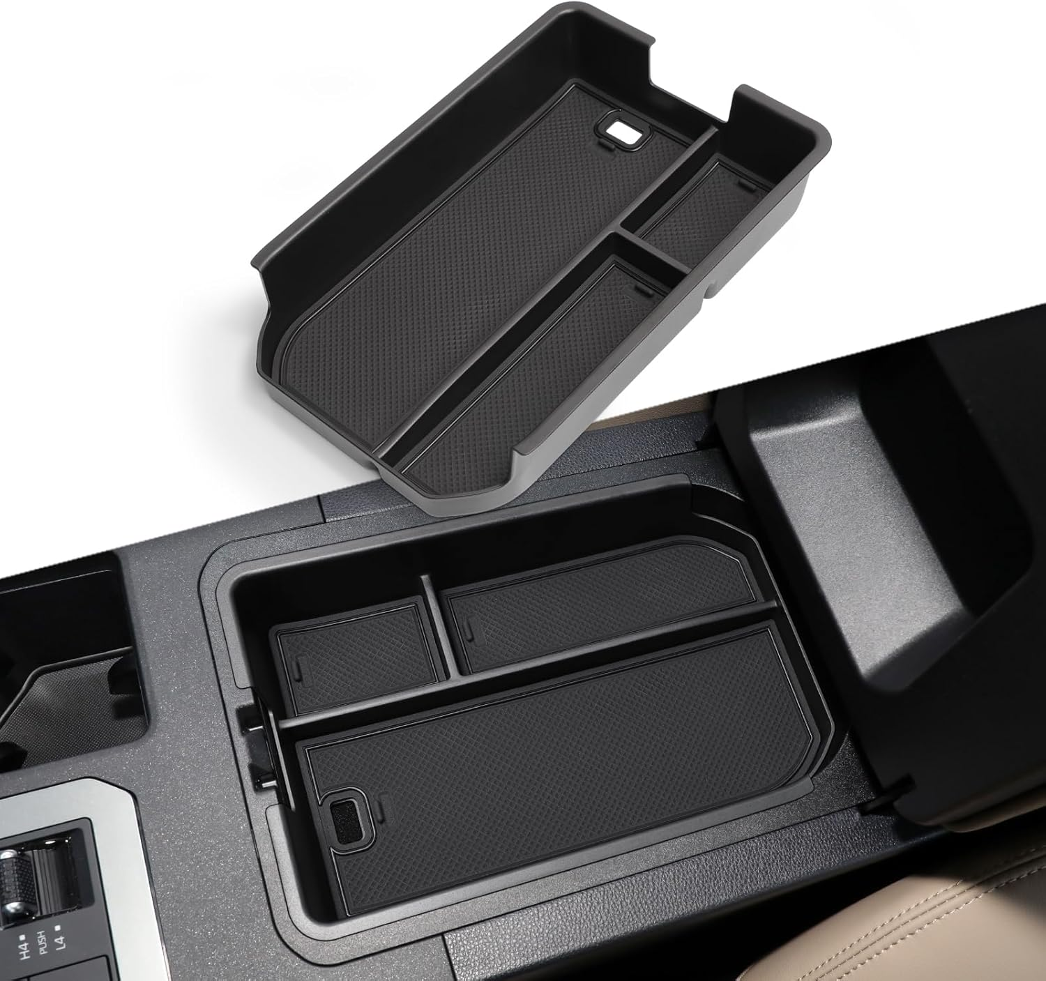 Smabee Center Console Organizer Compatible with Land Cruiser Prado J250 2024 2025 Accessories Interior ABS Armrest Storage Box Tray Organizer Insert (Not Fit Cool Box) image number 3