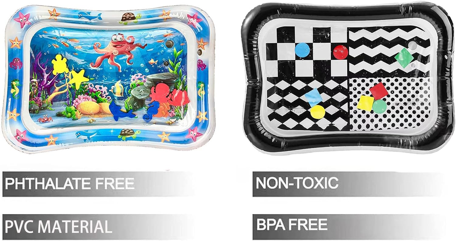 Pandaear Tummy Time Water Mat for Baby, Inflatable Water Play Mats Toys for Infants Newborn Toddlers 3 6 9 Months Girls and Boys image number 1