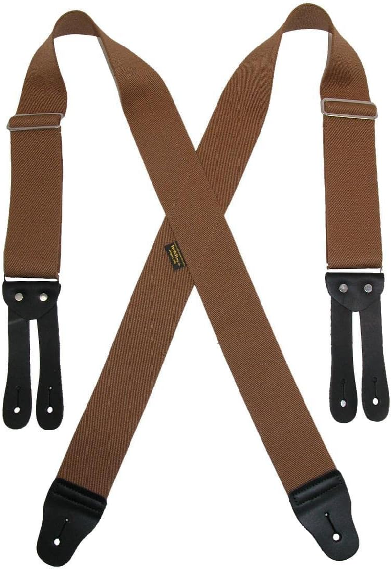 Men'S Elastic Button End Work Suspenders