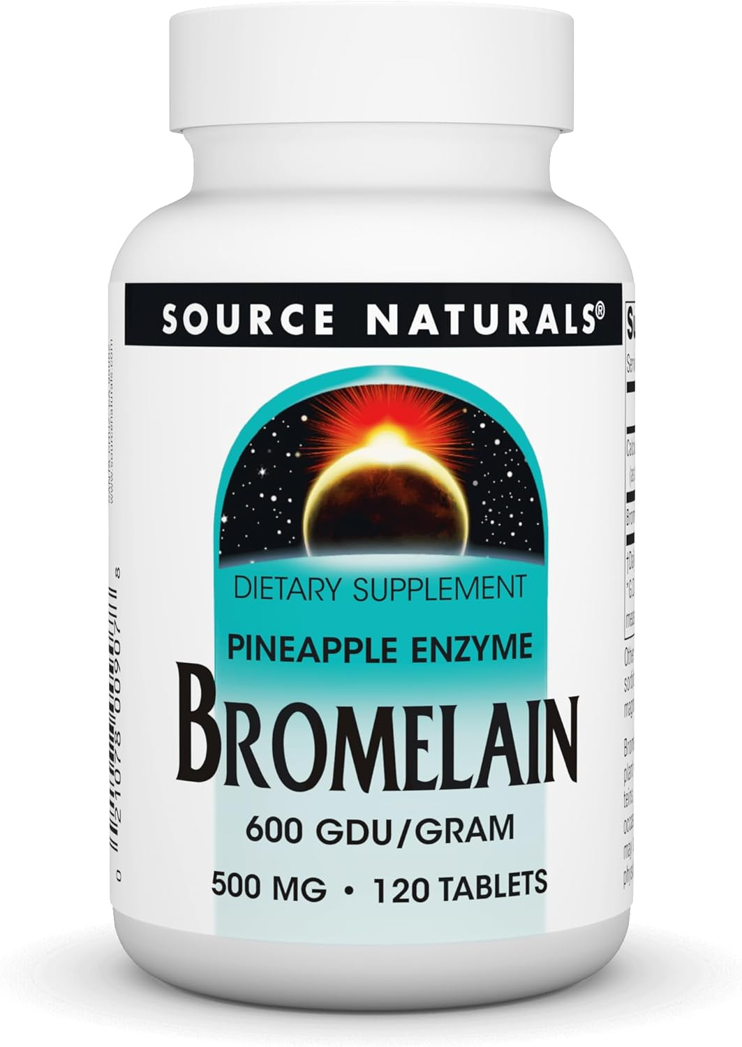 Source Naturals - Bromelain Pineapple Enzyme 600 Gdu/Gram 500 Mg. - 120 Tablets image number 1